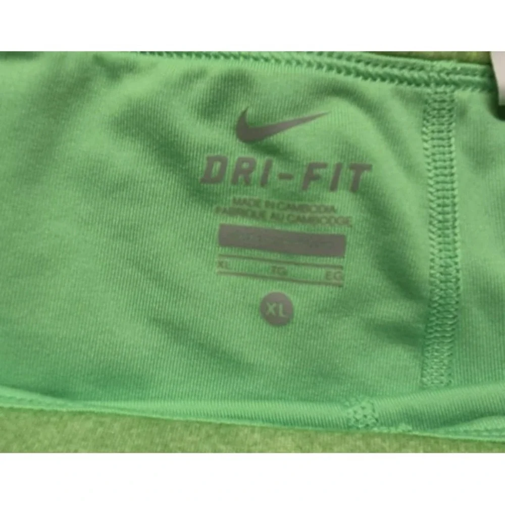 Nike Dri-Fit women's green/yellow/white tennis/golf skirt short under sz XL‎